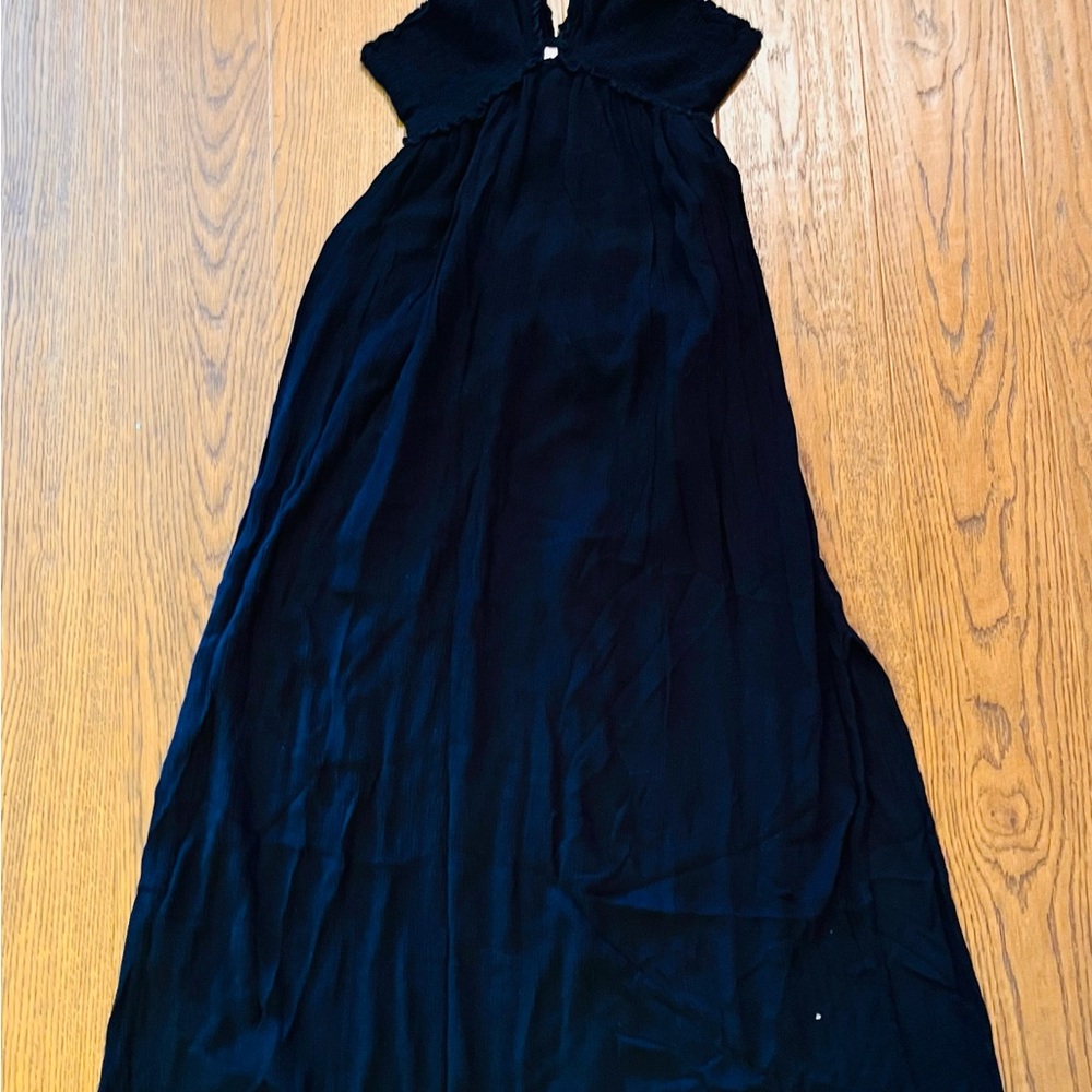 Elan gauze black Maxi‎ Dress